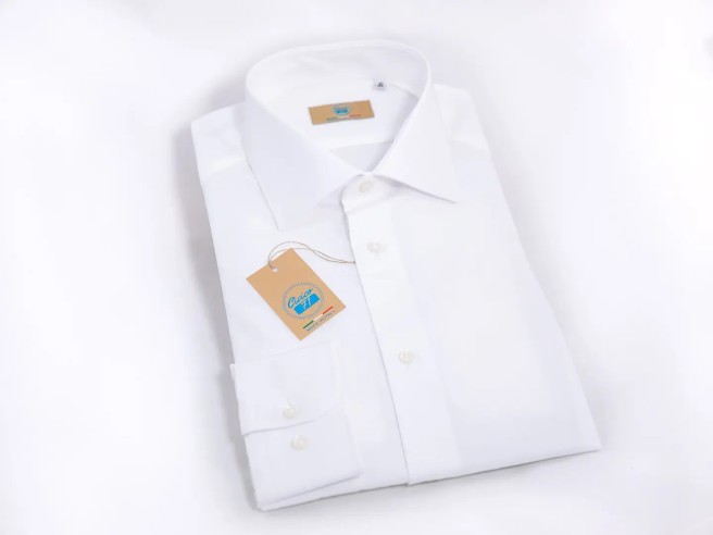 Camicia modello Roma, tessuto cotone colore bianco.