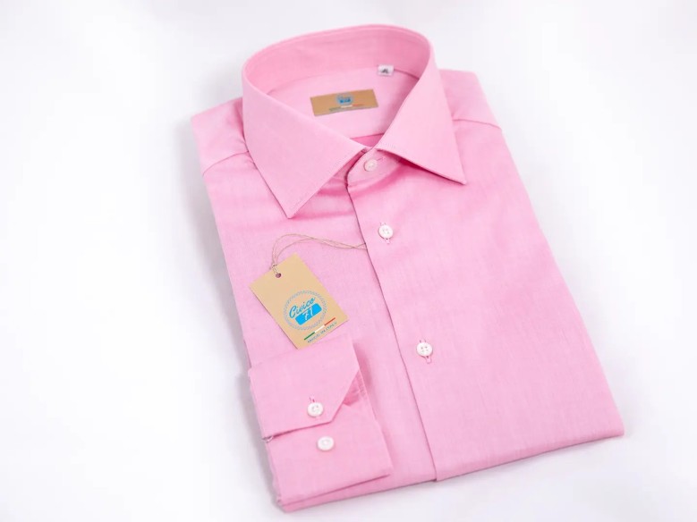 Camicia modello Venezia, tessuto cotone colore rosa.